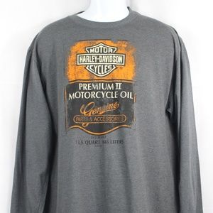 Men's Harley - Davidson Long Sleeve T Shirt Gray